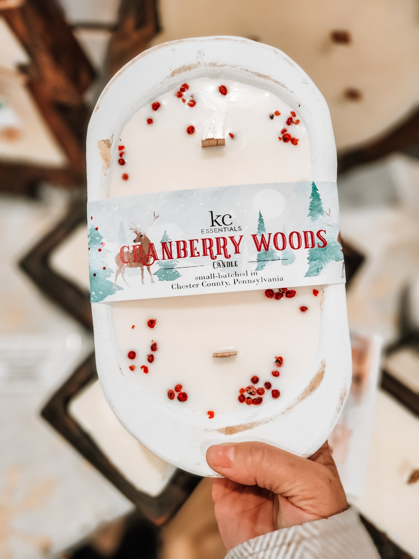 Cranberry Woods Dough Bowl Candle