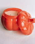 Pumpkin spice glass candle, 10 ounces, fall scented candle.