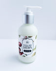 hand and body lotion, cranberry scented, 4 ounces.