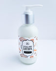 hand and body lotion, pumpkin spice scented, 4 ounces.