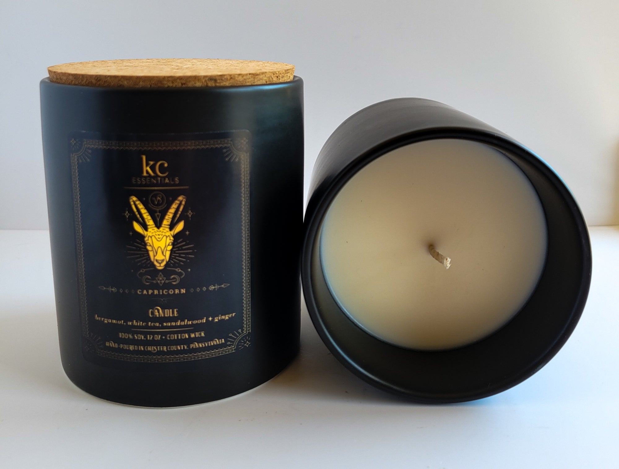 Capricorn candle, 100 percent soy wax candle, 12 ounces, zodiac sign candle.