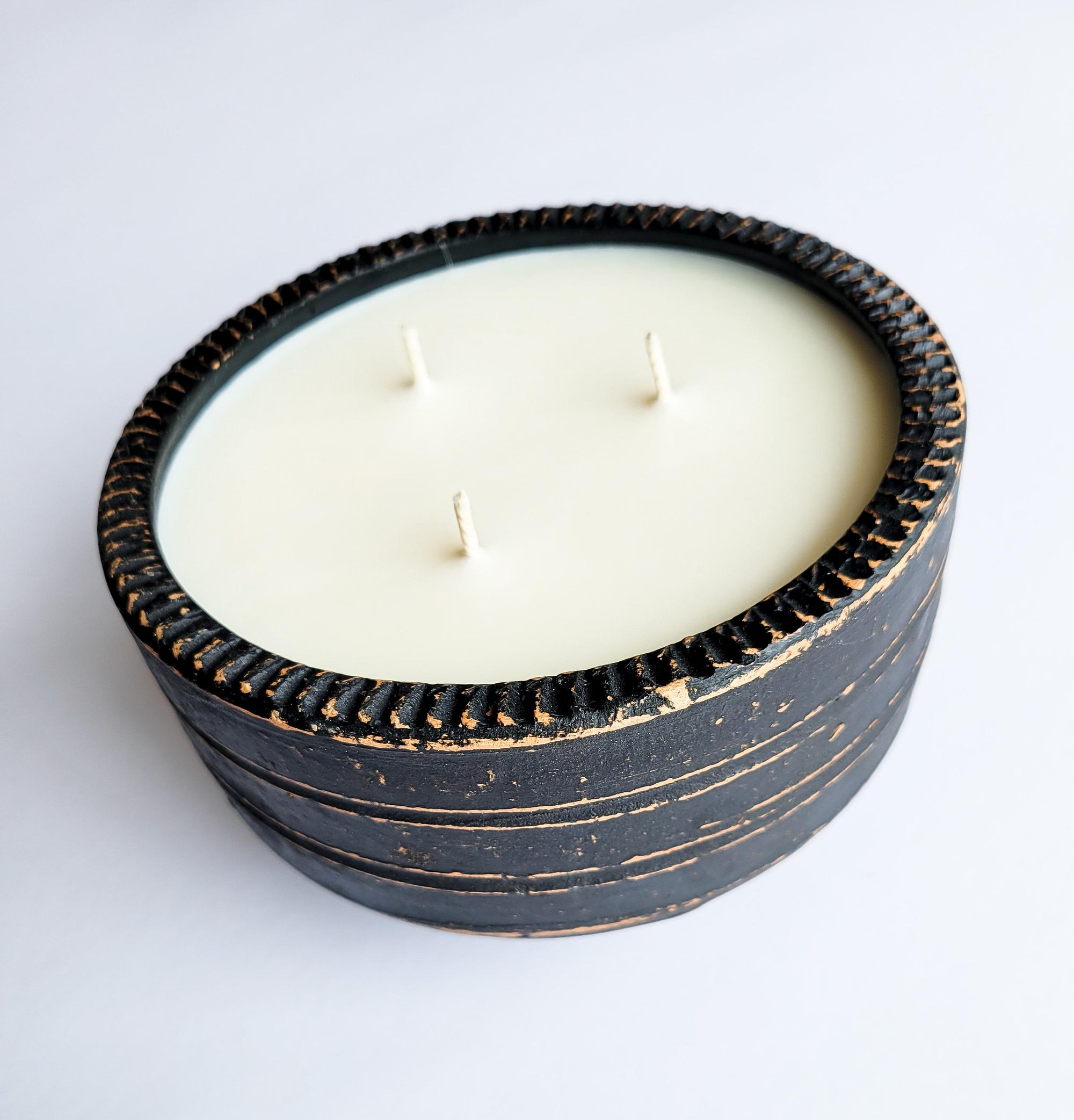 3-wick Ceramic Candle- Cream or Black