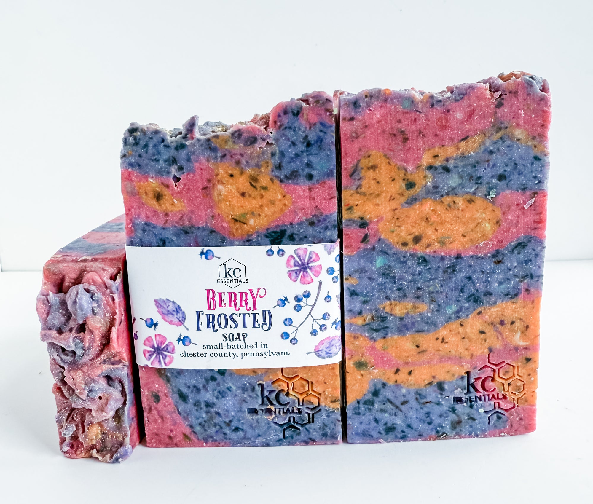 Berry Frosted Soap, Colorful Soap Bar, Handmade soap bar, all natural soap, skincare, soap, christmas soap, christmas scent