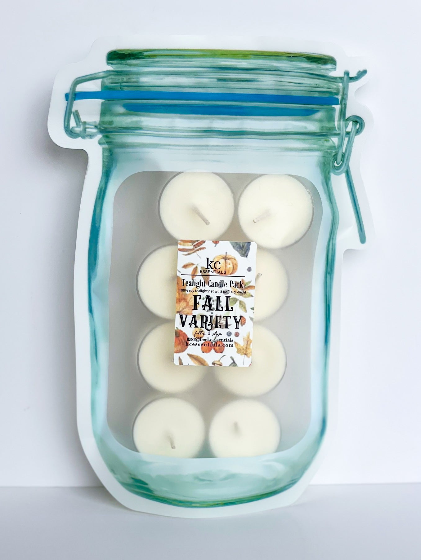 fall tealight variety pack, includes variety of fall scented candles