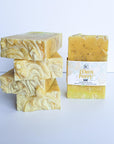 all-natural, handcrafted lemon poppy soap bar, 5.5 ounces.