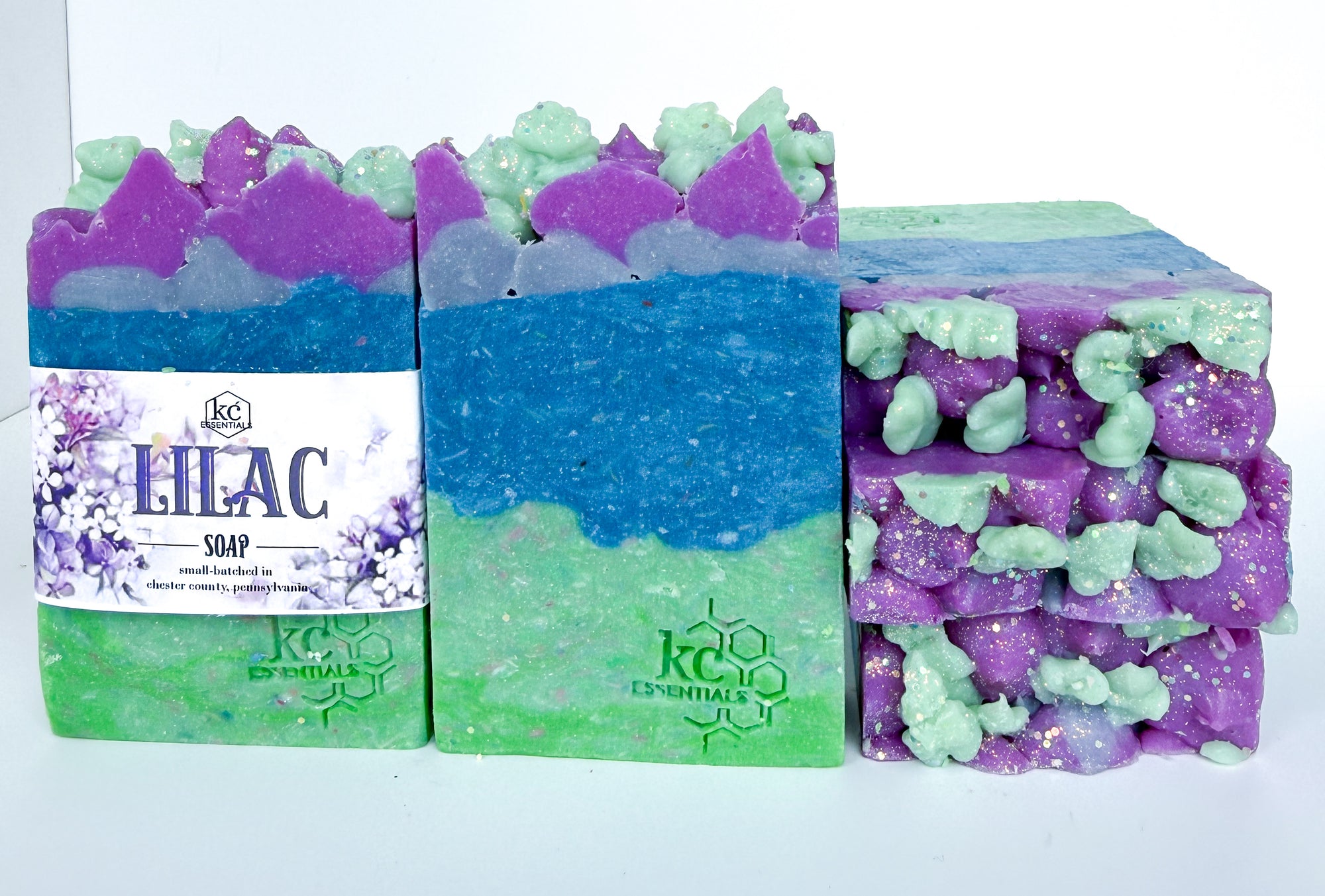lilac soap bar, floral scented soap, all natural, nature made, handcrafted soap bar, handmade, kc essentials, summer, spring soap, body care