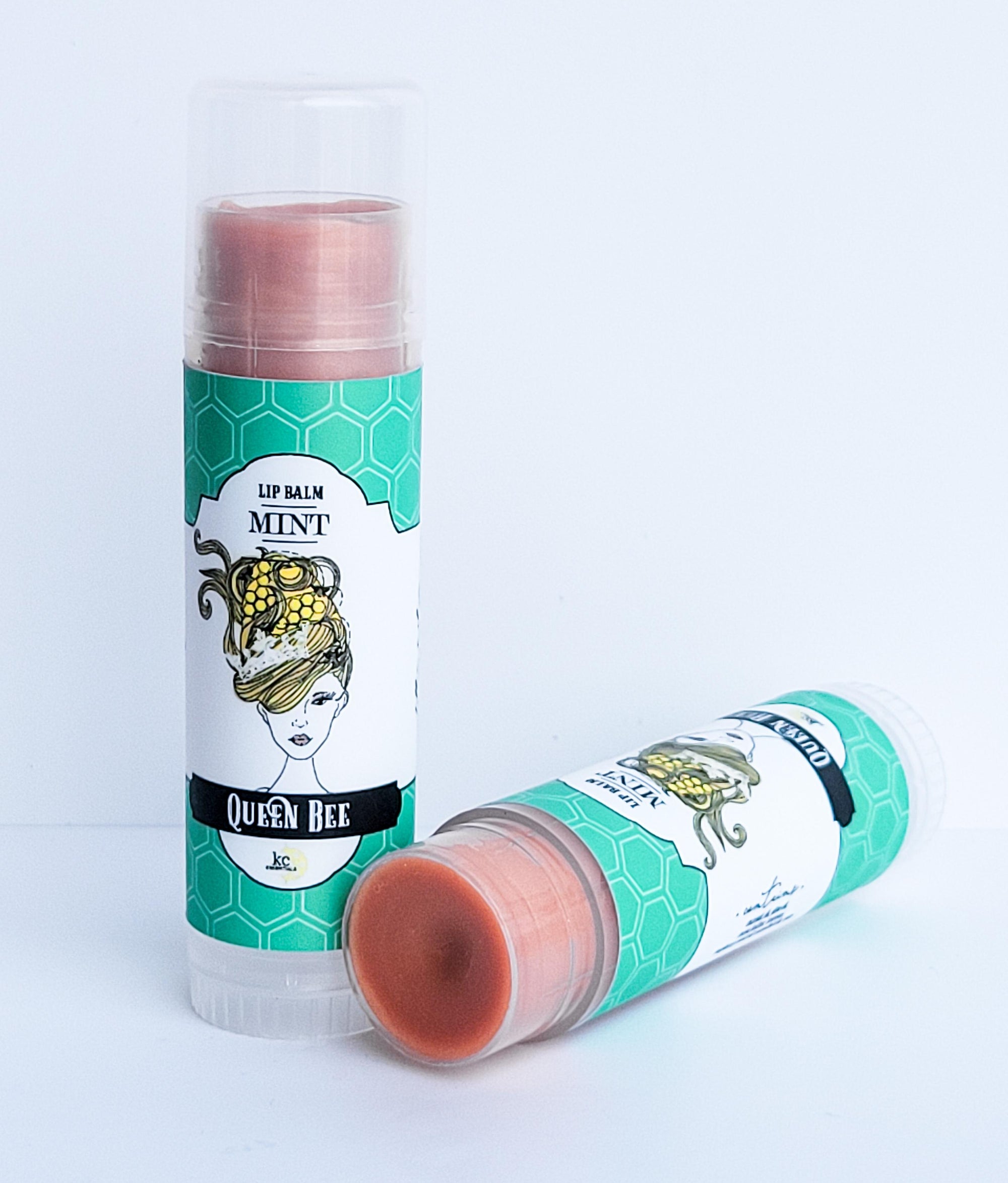 Mint flavored all natural lip balm