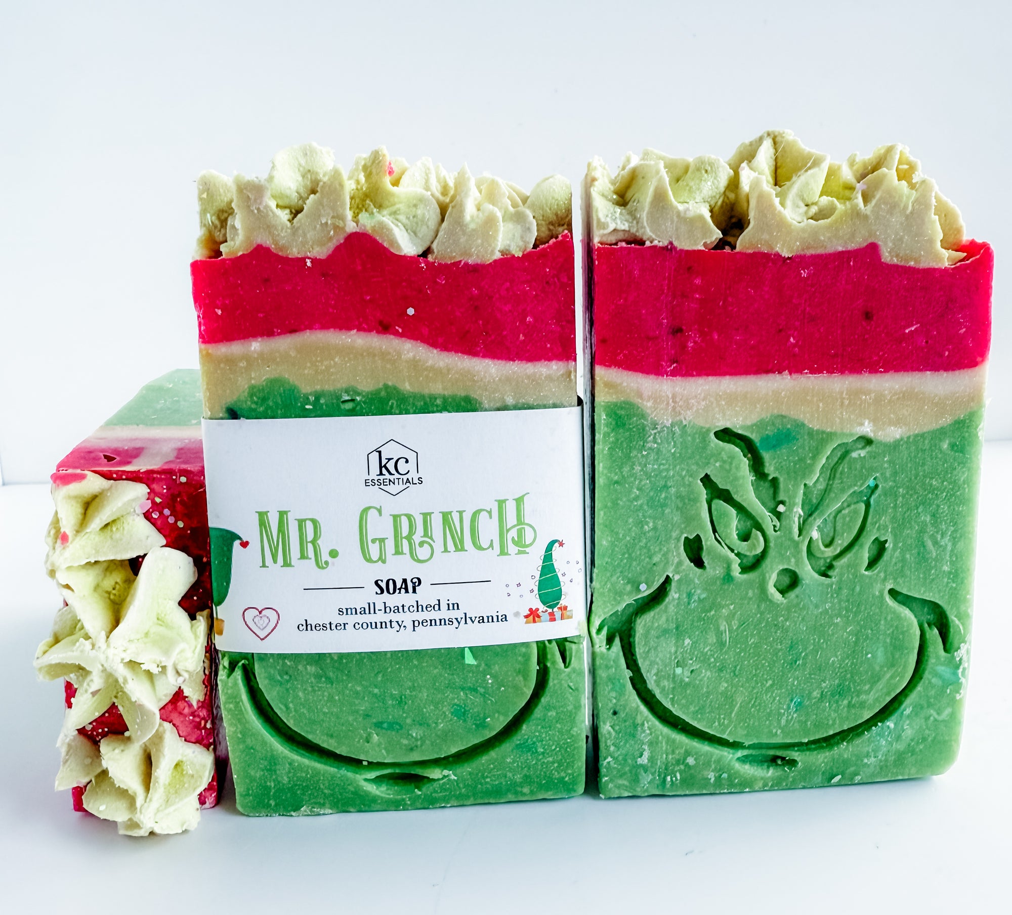 Mr. Grinch Soap, Holiday soap, christmas scented, winter, all natural ingredients, handcrafted soap bar, homemade soap