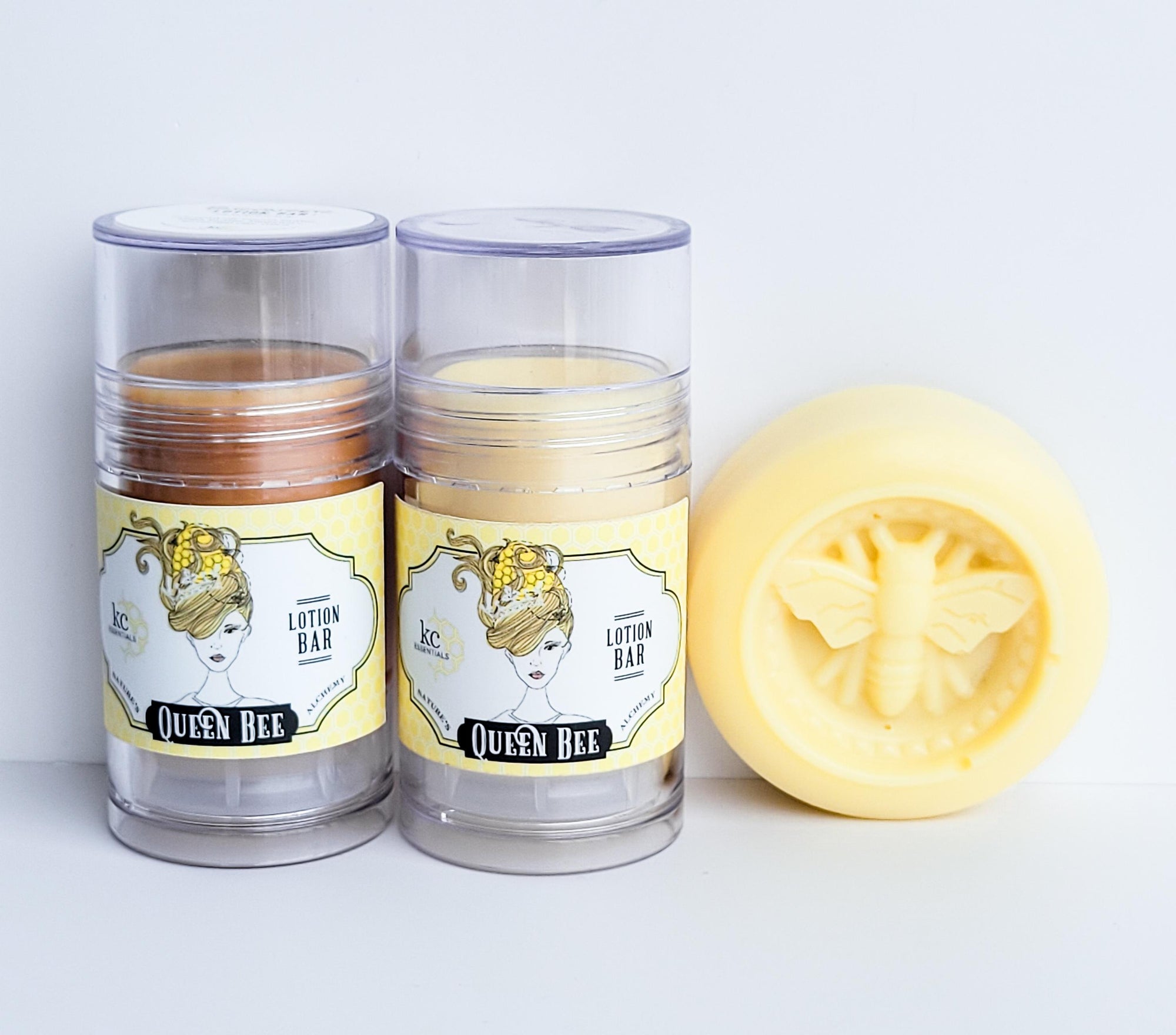 Push up lotion bar available in lemon, lavender, or honey scent, or bronzer.