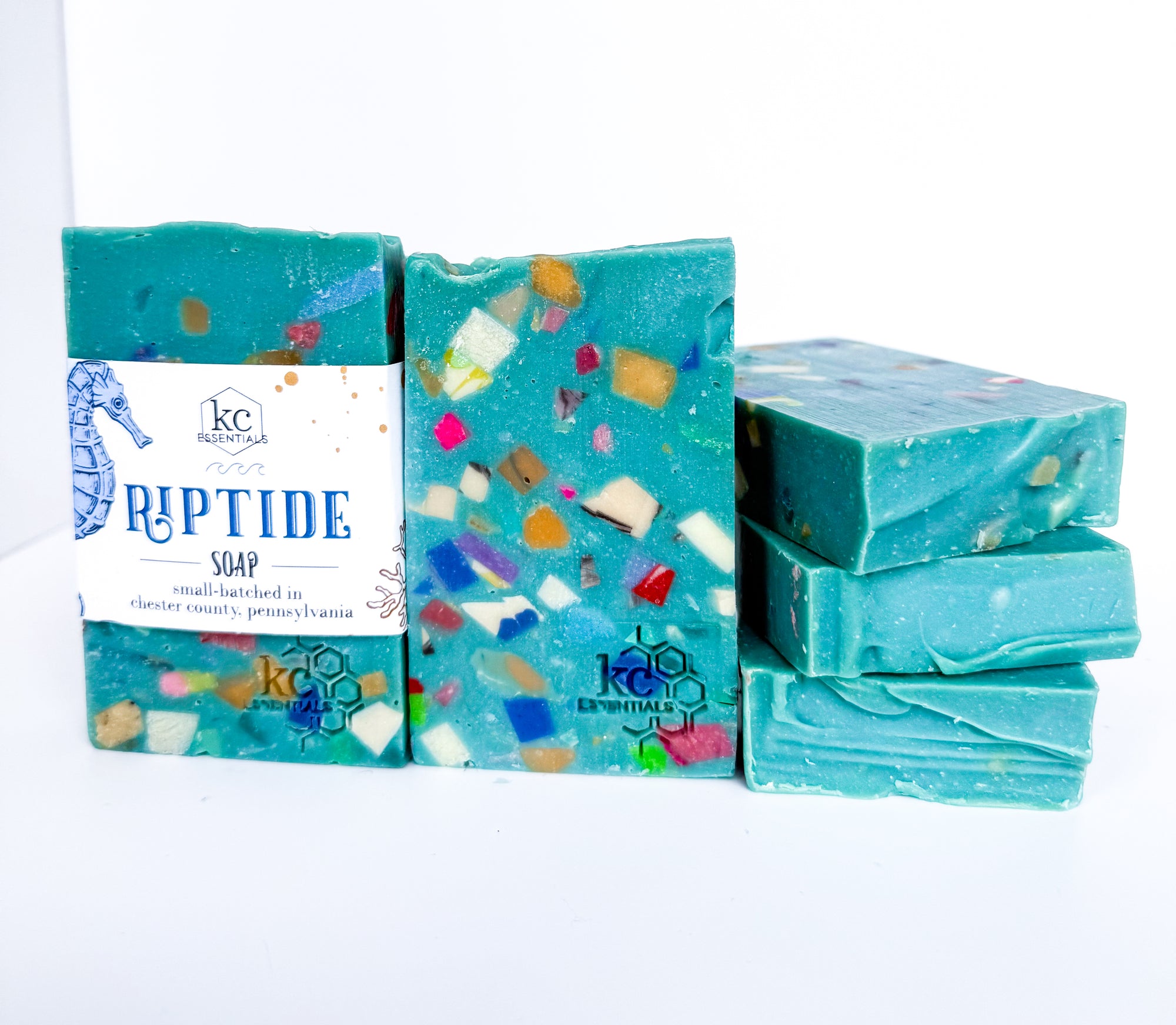 Riptide handcrafted soap bar, all natural, beach soap, 5.5 ounces.