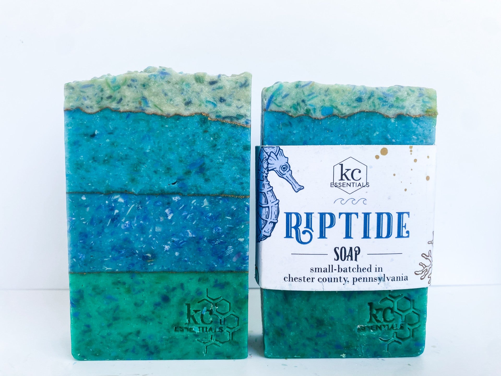 Beach scented bar soap; all natural and handcrafted; riptide scented; 5.5 ounces