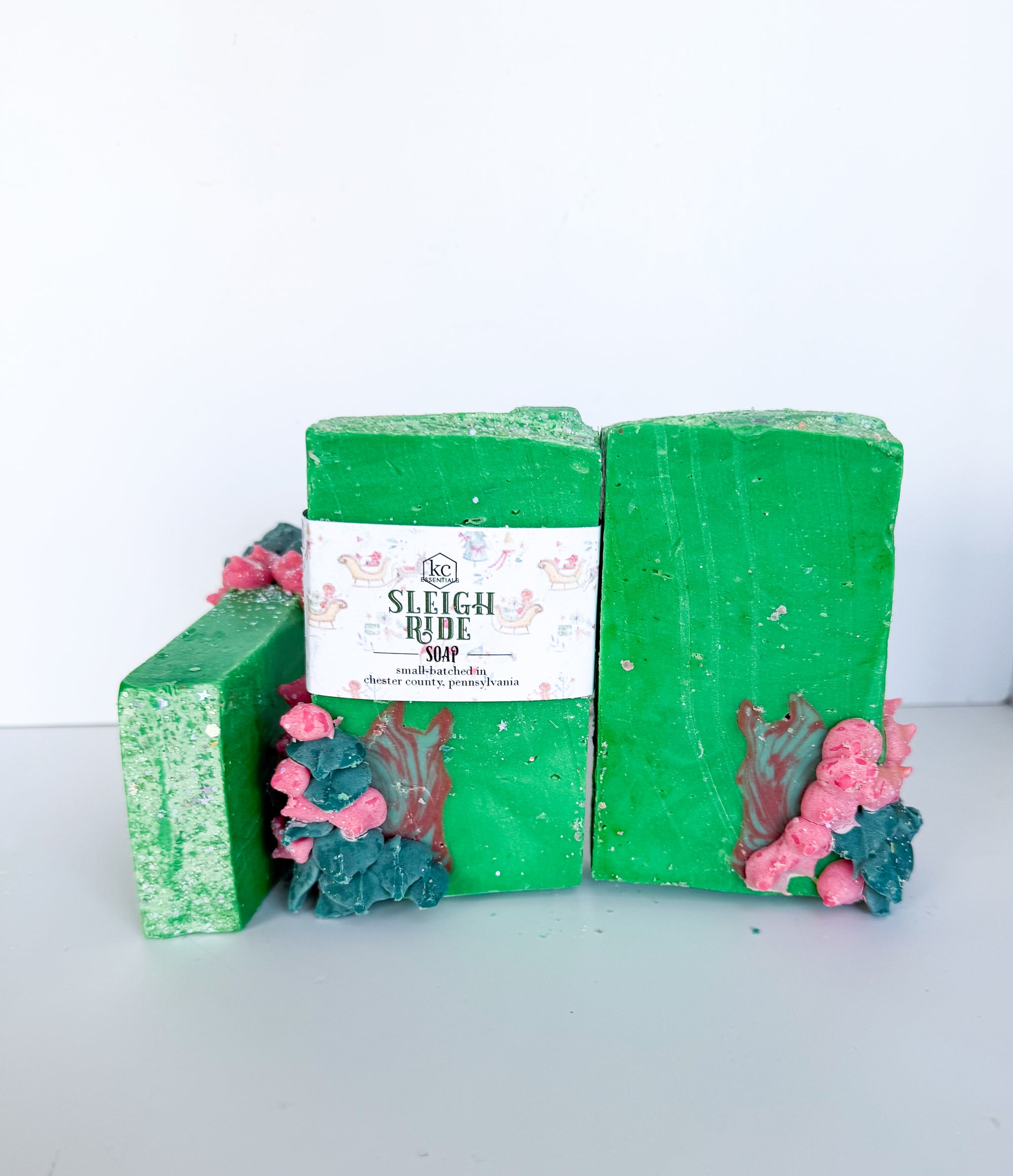 Holiday soap, christmas soap, horse theme soap, all natural handcrafted soap bar, bar of soap, all natural ingredients, christmas