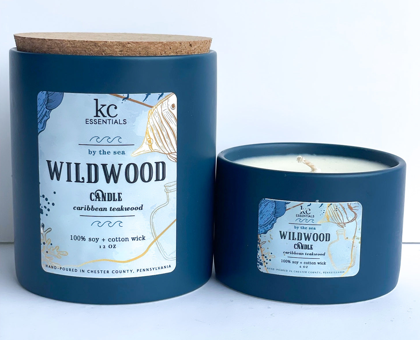 Wildwood jersey shore 12 ounce candle made with 100 percent soy, includes cork lid.