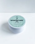 Woodland snow 100 percent soy candle, scented with cedar and eucalyptus, 7 ounces, holiday gift, christmas candle.