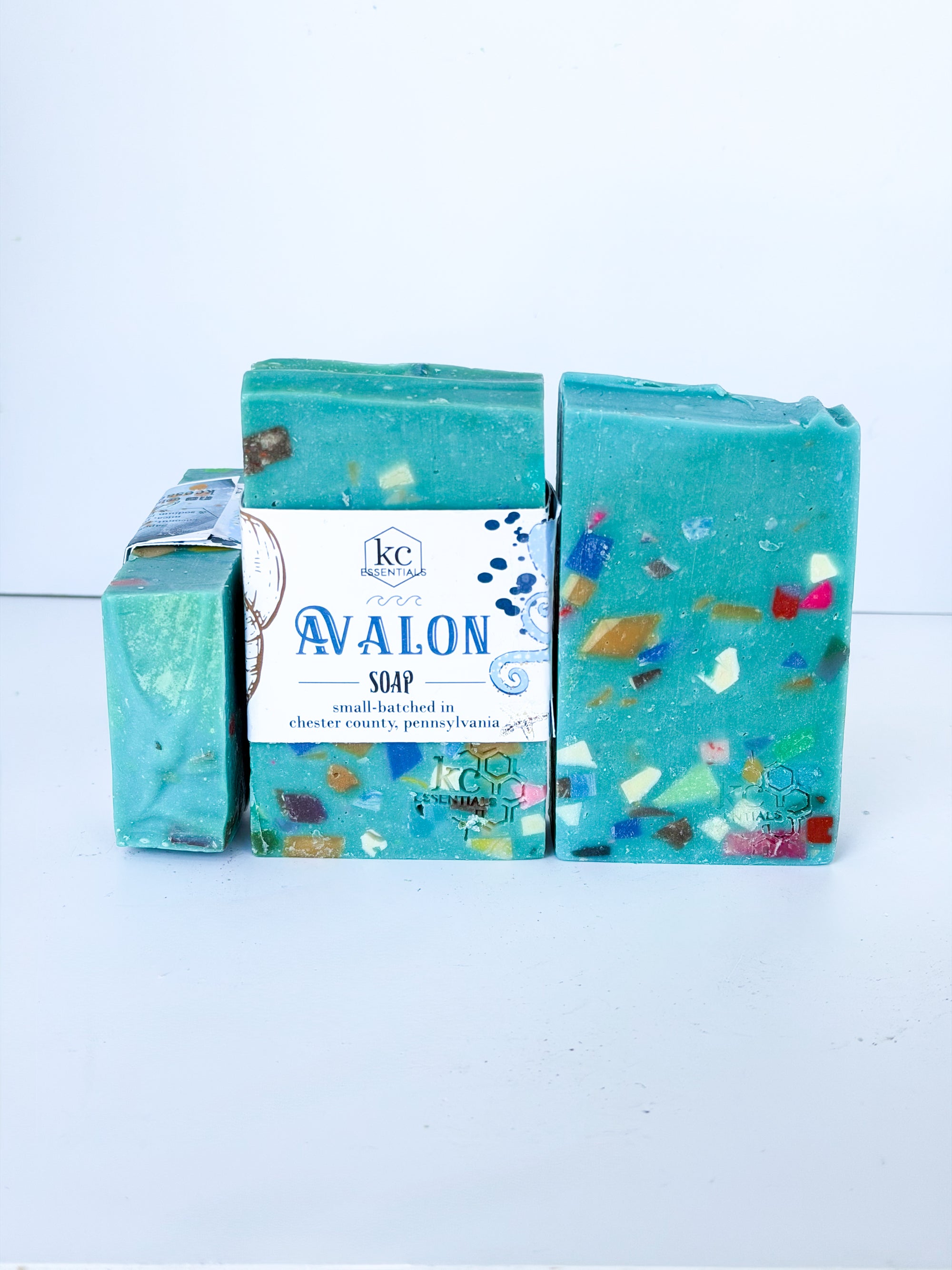 handcrafted bars of soap with different beach town names of delaware, new jersey, and maryland beaches. made with all natural ingredients