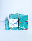 handcrafted bars of soap with different beach town names of delaware, new jersey, and maryland beaches. made with all natural ingredients