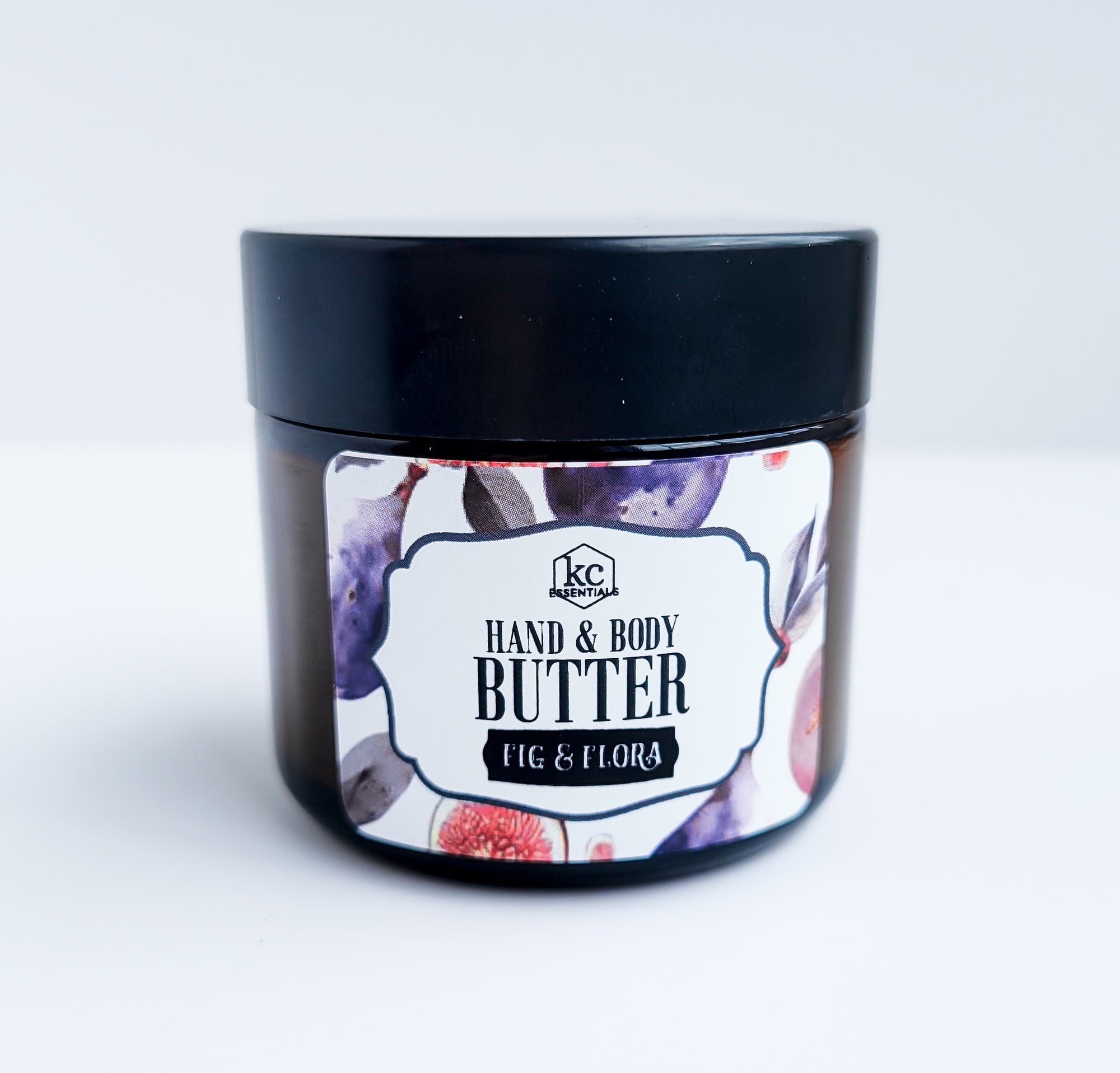 hand and body butter, made with jojoba oil, beeswax, mango butter, and coconut butter, 2 ounces, fig and flora scented.