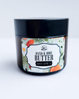 hand and body butter, made with jojoba oil, beeswax, mango butter, and coconut butter, 2 ounces, jasmine green tea scented.