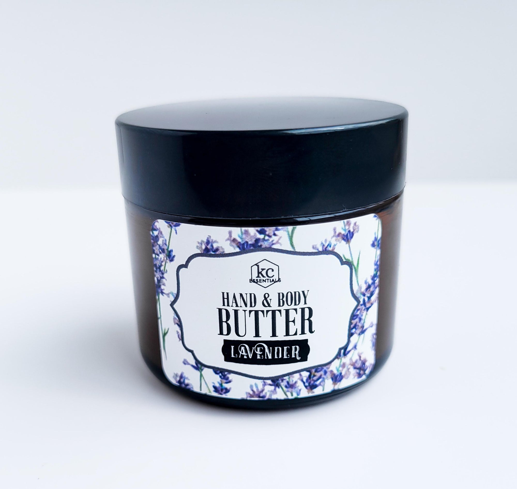 hand and body butter, made with jojoba oil, beeswax, mango butter, and coconut butter, 2 ounces, lavender scented.