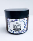 hand and body butter, made with jojoba oil, beeswax, mango butter, and coconut butter, 2 ounces, lavender scented.