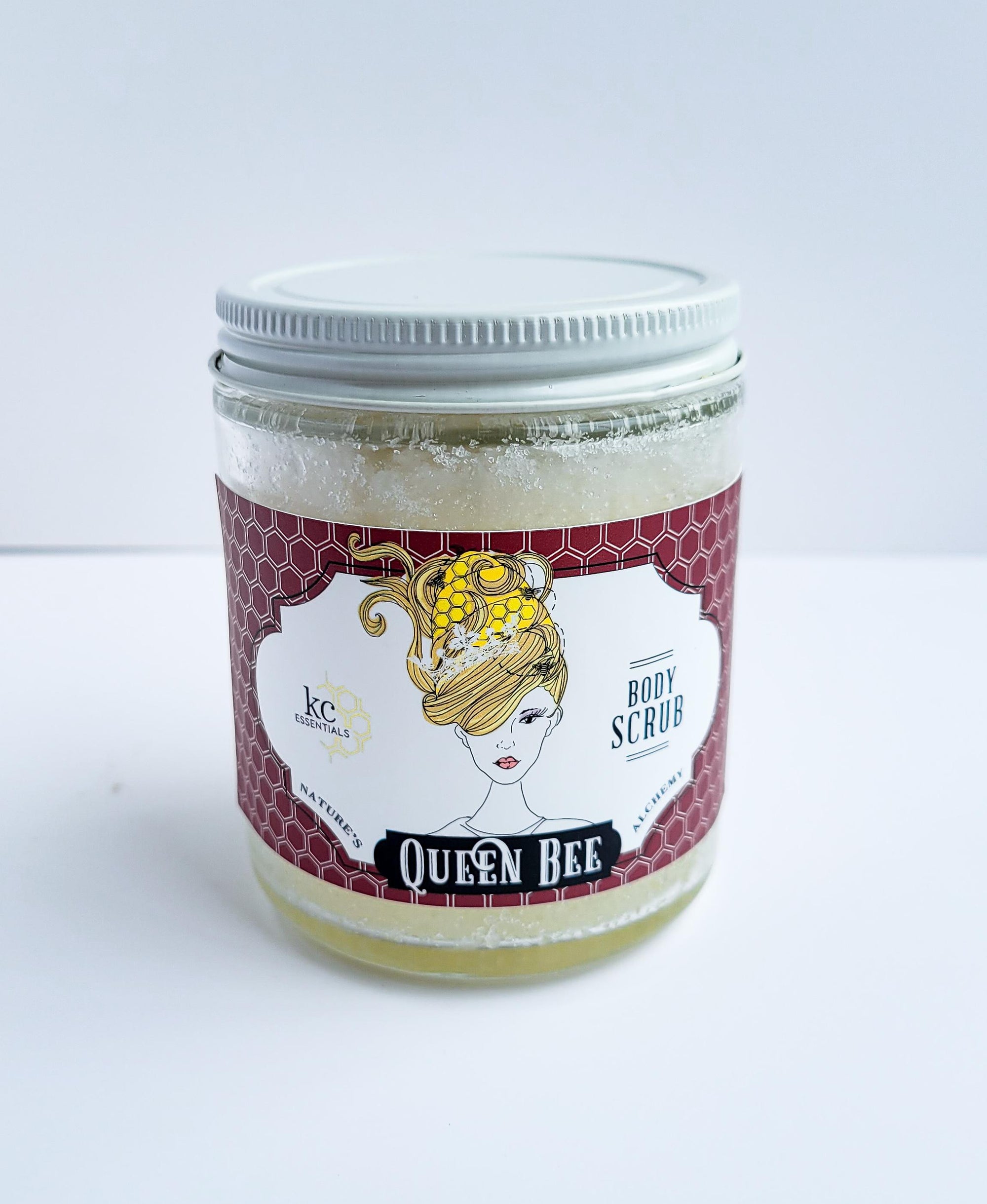 All natural body scrub, fig and flora scented, 8 ounces.