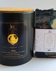 Zodiac sign gift set, aquarius 100 percent soy candle, 12 oz candle, all natural handmade soap bar, Aquarius zodiac sign soap.