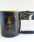 Zodiac sign gift set, libra 100 percent soy candle, 12 oz candle, all natural handmade soap bar, libra zodiac sign soap.