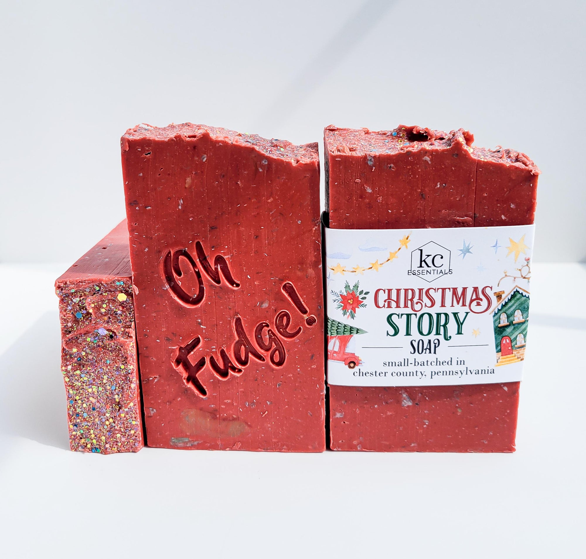 All-natural, handcrafted A christmas Story bar soap, christmas scented bar soap,5.5 ounces. 