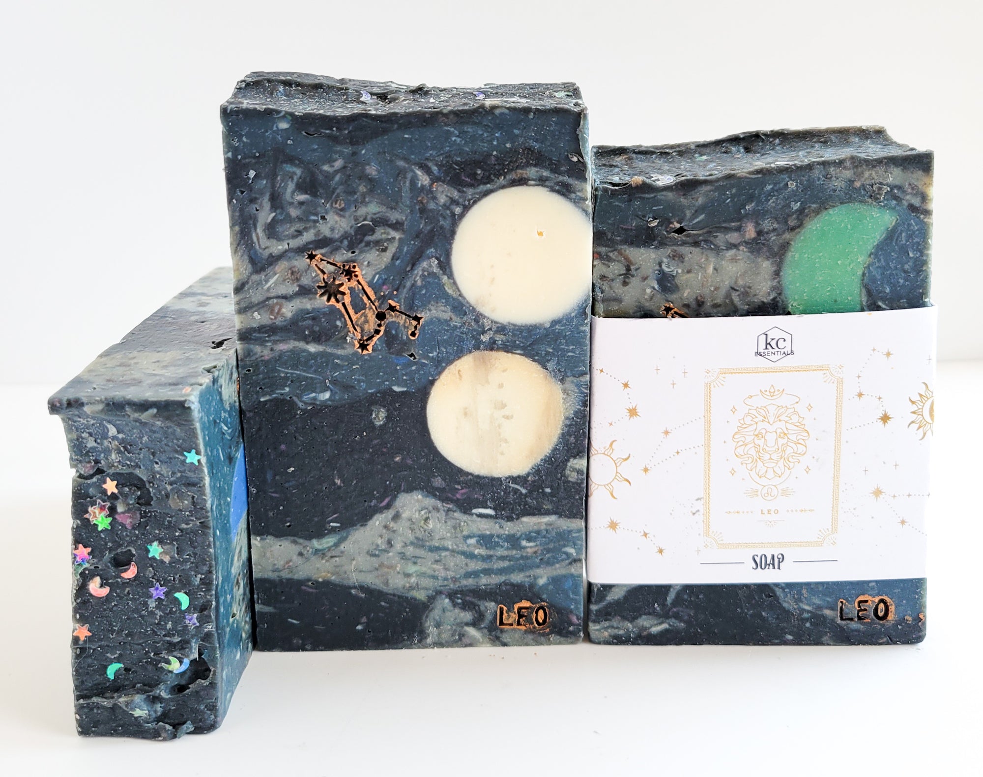 Leo handcrafted bar soap, all-natural handmade bar soap, zodiac sign leo bar soap, horoscope bar soap