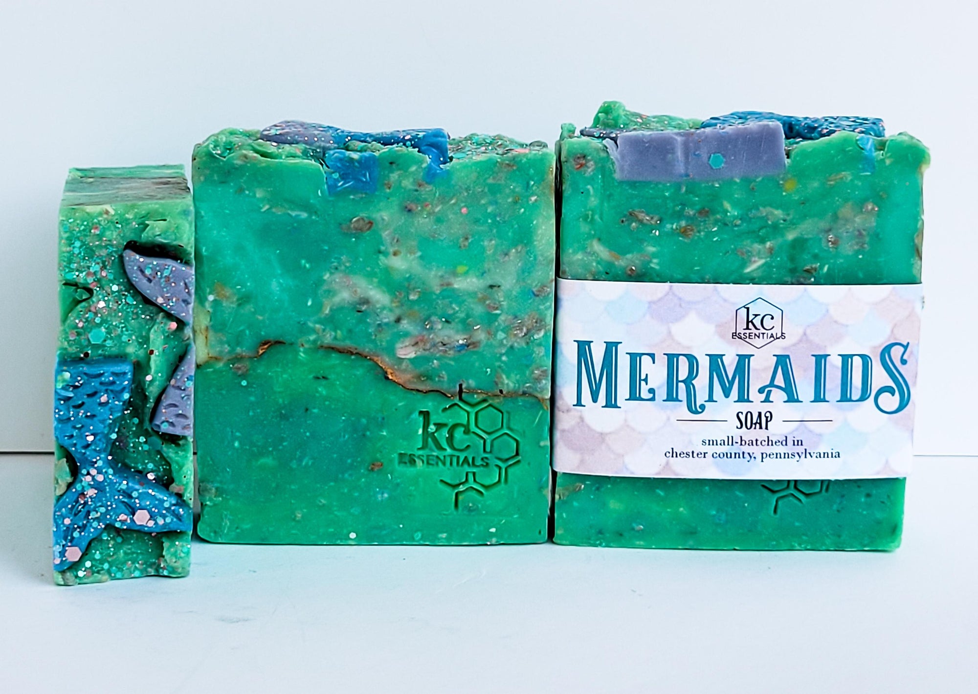 all-natural, handcrafted mermaids soap bar, 5.5 ounces.