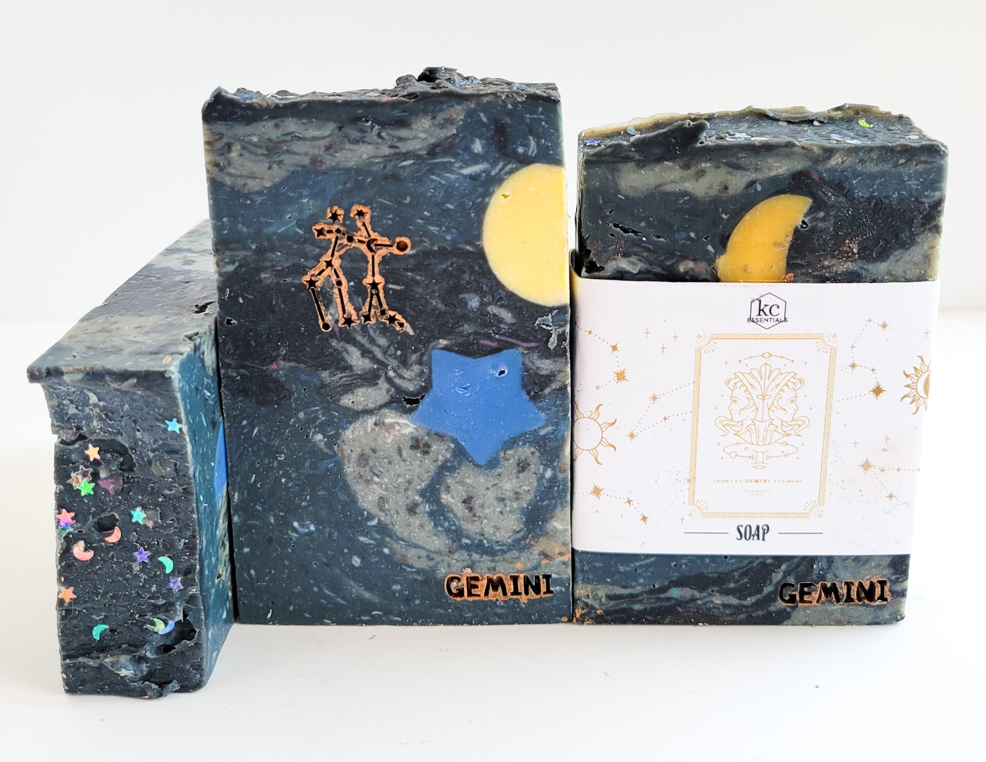 Gemini handcrafted bar soap, all-natural handmade bar soap, zodiac sign Gemini bar soap, horoscope bar soap