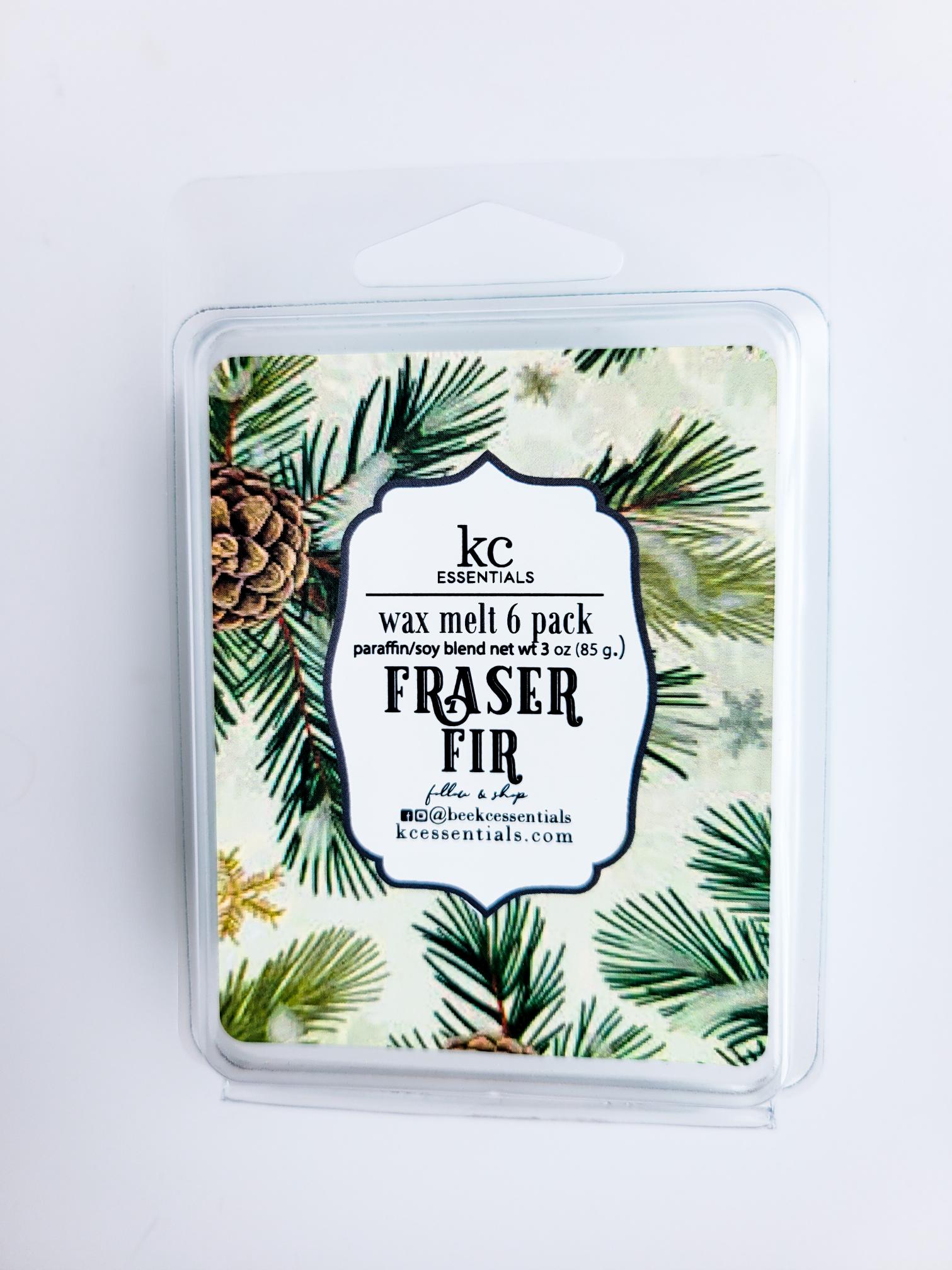 Fraser fir wax melt, includes 6 pieces of wax.